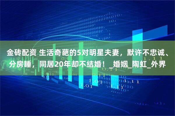 金砖配资 生活奇葩的5对明星夫妻，默许不忠诚、分房睡，同居20年却不结婚！_婚姻_陶虹_外界