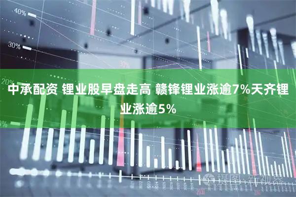 中承配资 锂业股早盘走高 赣锋锂业涨逾7%天齐锂业涨逾5%